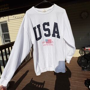 Aeropostale White USA Sweatshirt